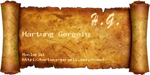 Hartung Gergely névjegykártya